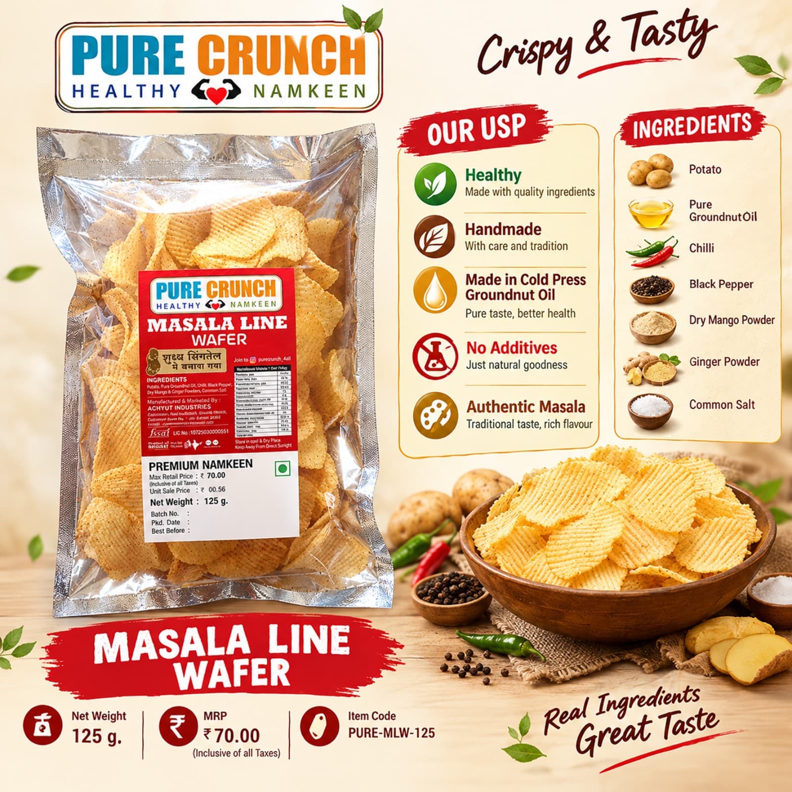 Masala Line Wafer packaging